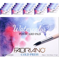 FABRIANO 水彩明信片水彩 300g 明信片墊型重木 PC02 15p, 20個