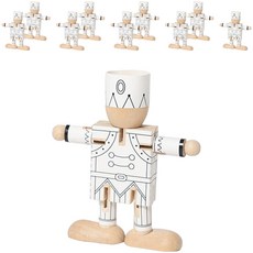 minhwashop 小士兵木製娃娃製作組, 10套, 混合色