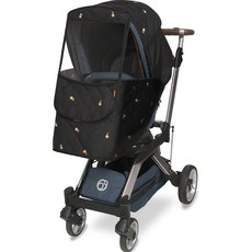 Manito 嬰兒車刺繡加厚冬季保護罩 適用於Orbit G5, 橘子款 黑色, 1入