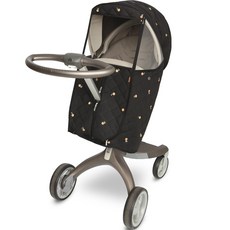 Manito 嬰兒車刺繡加厚冬季保護罩, 1入, Little Pear Black