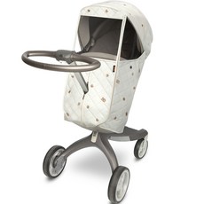 Manito 嬰兒車刺繡加厚冬季保護罩, 1入, Teddy Bear Cream