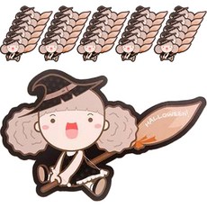 Inp 萬聖節小魔女糖果插飾 12.5 x 8.3 cm BOM, 100個, 混合顏色