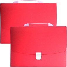 올러바웃 서류 정리 파일케이스 A4, 2개, 레드