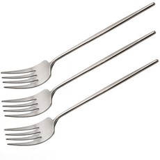 Table Art 不鏽鋼餐叉 L號, 啞光銀, 3個
