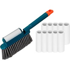 KOKA 多功能除塵刷+替換黏毛捲筒 10入, 1套, 藍色