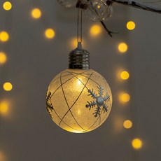 Yesmall Once More 聖誕裝飾品 燈泡絲球吊飾 E, 混合色, 1個