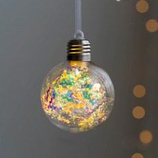 Yesmall Once More 聖誕裝飾品 燈泡絲綢球吊飾 C, 混合色, 1個