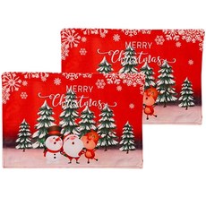 聖誕圖案餐墊 A款 2入, 單一顏色
