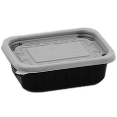 스완 도시락 일회용기 사각 반죽 검정색 300ml, 1개입, 200개