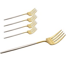 Table Art 鈦餐叉 L號, 啞光雙色, 5個