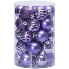 閃亮聖誕圓球樹裝飾品, 淺紫色, 1個