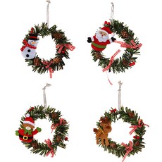 ANTS 聖誕花圈裝飾組 4入, 混合顏色