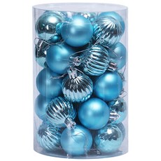 圓球造型聖誕樹裝飾, 天藍色, 1組