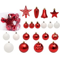 閃亮聖誕吊飾 高品質樹裝飾品, 紅白
