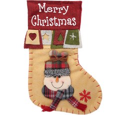 雪人造型聖誕襪 E款, 混合顏色