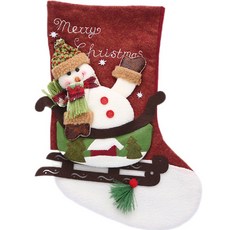 雪人造型聖誕襪 J款, 混合顏色