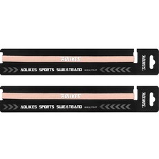 AOLIKES 이그니스 패션 스포츠 헤어밴드, 분홍, 2개