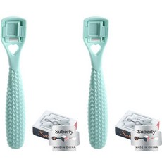 굿프랩 발뒤꿈치 굳은살 각질 제거기 + 교체날 10p 세트 민트, 10개입, 1세트