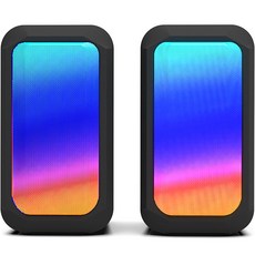 DRGO Rainbow LED 電競電腦音箱, DRGO-RGB356, 黑色的