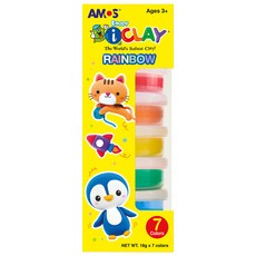 아이클레이 탱탱 레인보우 7종 세트, 혼합색상, 126g, 1세트