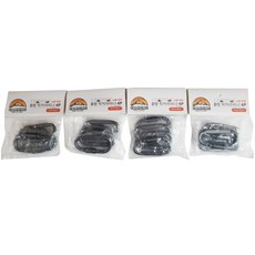 D 型鎖扣 4 件 x 4 件套, 黑色的