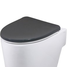 MIRINAE 上鎖式D型特大款靜音緩降馬桶蓋, 灰色, 1個