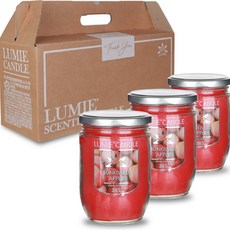 Lumier 家庭蠟燭 365g, 熟透的蘋果, 3個