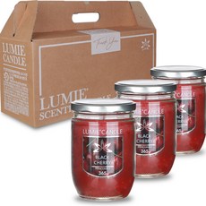 Lumier 家庭蠟燭 365g, 黑櫻桃, 3個