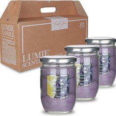 Lumier 家庭蠟燭 365g, 檸檬薰衣草, 3個