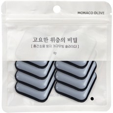 MONACO OLIVE 防樓層噪音 移動滑墊 樓上安靜的秘密 方形墊 30 8入, 灰色, 1個