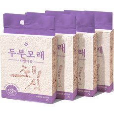 초심 고양이 두부모래 가는입자, 7L, 4개, 라벤더
