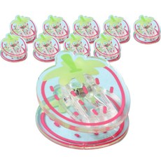 SolRoom 多用途壓克力夾子 透明草莓, 10個