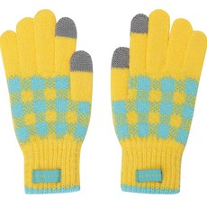 UNITED COLORS OF BENETTON. KIDS 兒童格紋針織智慧型手機觸控手套 QCGLP2261YE