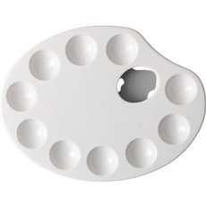 Epaletta 橢圓形壓克力調色板 A 型, 1個, 10格