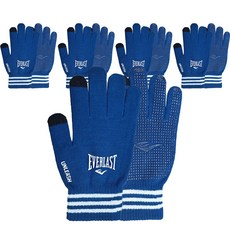 Everlast 新款智能觸控針織手套 5 件套雙手, 藍色