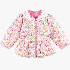 WALTON kids 女童款花紋刷毛外套