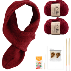 yarna 달리아 너음 목도리 DIY 키트 세트, 1세트, 117 와인레드