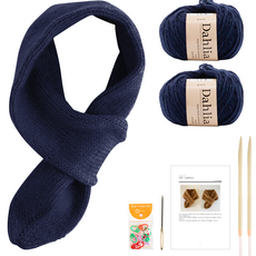 yarna 달리아 너음 목도리 DIY 키트 세트, 1세트, 113 코발트불루