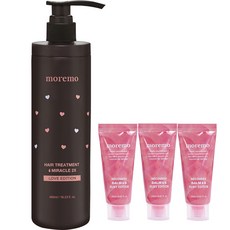 moremo 護髮素Miracle 2X Love款 480ml+護髮素 Ruby款 20ml 3條入, 1組