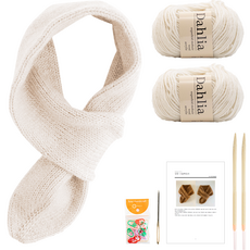 yarna 달리아 너음 목도리 DIY 키트 세트, 1세트, 101아이보리