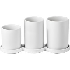 LE VERRE POLICER 北歐現代3格餐具筒, 白色, 1套