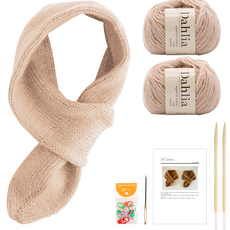 yarna 달리아 너음 목도리 DIY 키트 세트, 1세트, 104 베이지