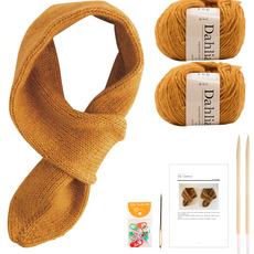 yarna 달리아 너음 목도리 DIY 키트 세트, 1세트, 106 머스타드