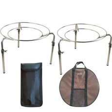 BAF 무쇠 그리들 스탠드 삼발이 받침대 + 다리 6p + 가방 2종 세트 36cm, 혼합색상, 1세트