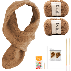 yarna 달리아 너음 목도리 DIY 키트 세트, 1세트, 107 카멜