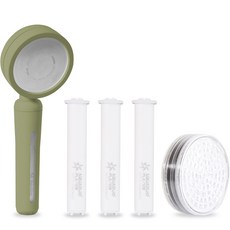 Aqua Duo Blossom Shower (Olive) + PLA Filter 3p + 2nd ACF Head Filter Set, 1組, 橄欖綠