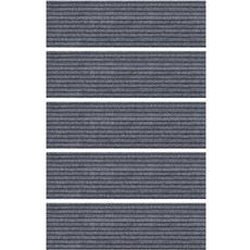 Myomyami 條紋現代階梯黏貼式防滑墊 30 x 120 cm JNH812, 5個, 灰色