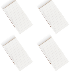 J.FOUR 牛皮紙便攜迷你筆記本 Point Line 50張, 4個, 棕色