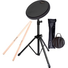 MONACO OLIVE Rhythm 便攜式爵士鼓練習墊全套組, 1套, 黑色