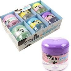 Milk&clear史萊姆 6入, 1套, 粉色、黃色、紫色、藍色、白色、綠色